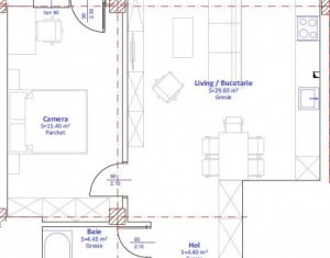 Lakás 2 szobák eladó on Cluj-napoca, Zóna Manastur