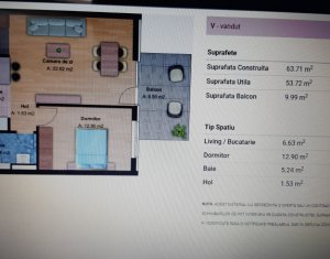 , 53.7m2 on Cluj-napoca, Zóna Buna Ziua