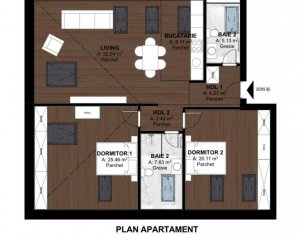 Appartement 3 chambres à vendre dans Cluj-napoca, zone Borhanci