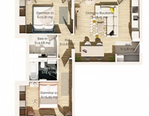 Lakás 3 szobák eladó on Cluj-napoca, Zóna Centru