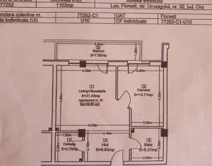 Appartement 2 chambres à vendre dans Floresti