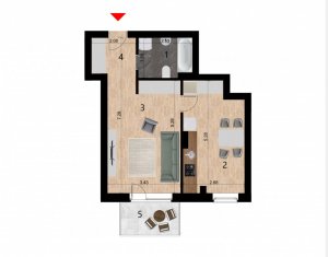 , 41m2 dans Cluj-napoca, zone Zorilor