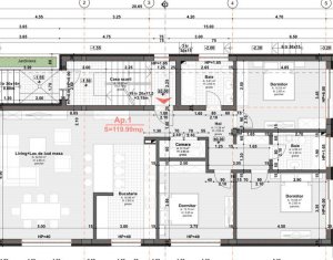 Appartement 4 chambres à vendre dans Cluj-napoca, zone Gheorgheni