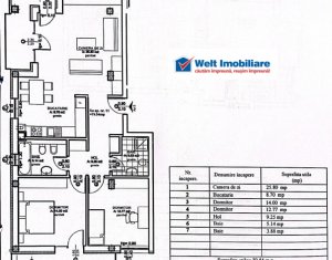 Appartement 3 chambres à vendre dans Cluj-napoca, zone Borhanci