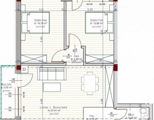 Appartement 3 chambres à vendre dans Floresti