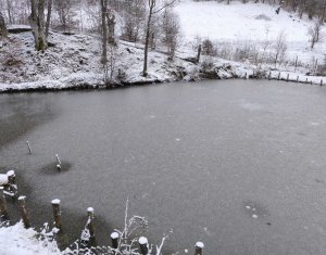 Casa de vacanta, cu lac, 5640 mp teren, Huta, com. Chiuiesti, jud. Cluj