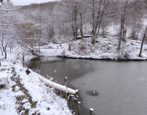 Casa de vacanta, cu lac, 5640 mp teren, Huta, com. Chiuiesti, jud. Cluj