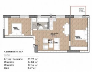 Lakás 3 szobák eladó on Floresti