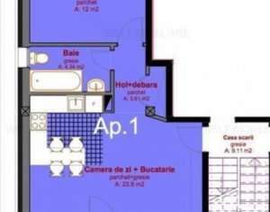 Lakás 2 szobák eladó on Cluj-napoca