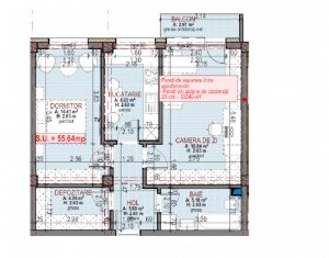 , 55.64m2 in Floresti