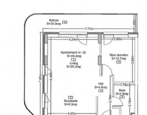 Lakás 2 szobák eladó on Floresti