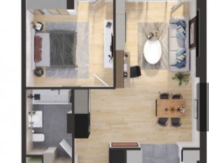 Appartement 2 chambres à vendre dans Cluj-napoca, zone Iris