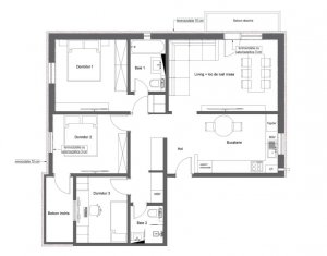 Apartament modern 4 camere, etaj 1, cartier Marasti