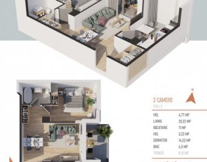 Appartement 2 chambres à vendre dans Cluj-napoca, zone Manastur