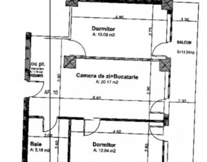 Lakás 3 szobák eladó on Cluj-napoca, Zóna Manastur