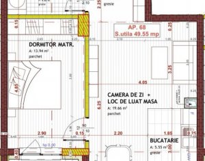 Apartment 3 rooms for sale in Floresti