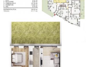 Appartement 2 chambres à vendre dans Cluj-napoca, zone Borhanci