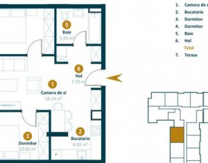 Lakás 3 szobák eladó on Cluj-napoca, Zóna Intre Lacuri