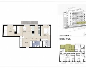 Apartment 3 rooms for sale in Cluj-napoca, zone Marasti