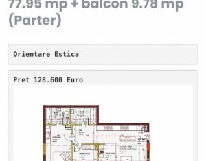 Lakás 3 szobák eladó on Floresti