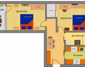 Lakás 2 szobák kiadó on Cluj-napoca, Zóna Centru