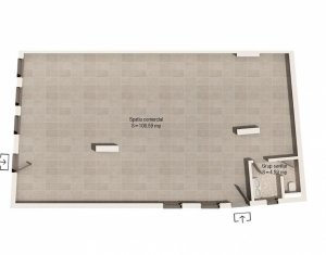 Spatiu comercial deosebit, H=5,2m, zona Parcul Central 