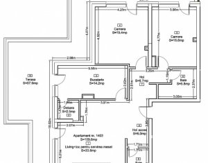Penthouse 3 cam 110mp, terasa 57mp, Zorilor - Lidl Frunzisului 