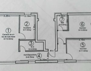 Lakás 3 szobák eladó on Cluj-napoca, Zóna Borhanci