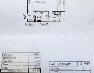 Lakás 1 szobák eladó on Cluj-napoca, Zóna Zorilor