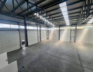 Hala industriala 670mp, birouri, rampe TIR, 5 usi sectionale, nod A3 Gilau