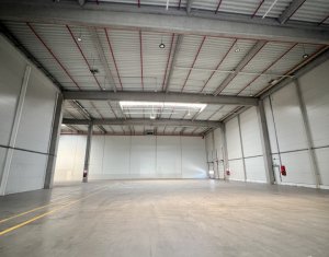 Spatiu logistic 2200mp, H=11m, ISU, curte generoasa, 5 usi, parc Nervia