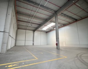 Spatiu logistic 2200mp, H=11m, ISU, curte generoasa, 5 usi, parc Nervia