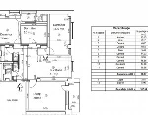 Appartement 4 chambres à vendre dans Cluj-napoca, zone Manastur